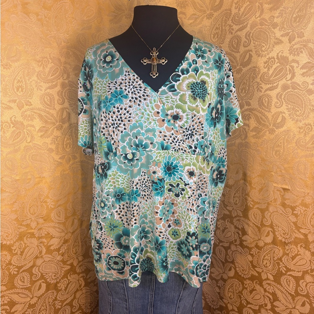 ✨Vintage Y2K Boho Succulent Sequins Blouse✨ - Picture 5 of 6